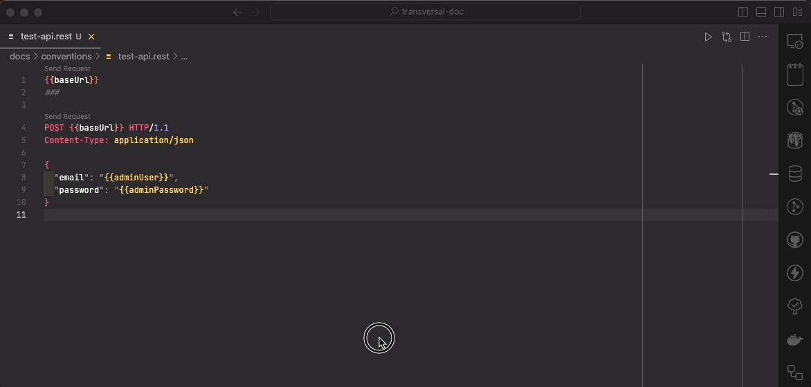 Changement d’environnement pour Rest Client